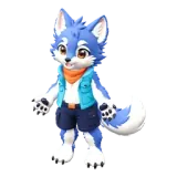 Actual generated 3D model of Furry Wolf