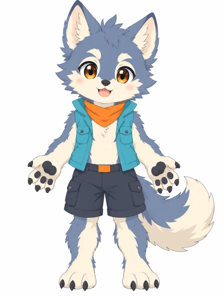 Original character reference for Furry Wolf