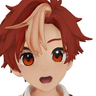 Anime Streetwear Boy’s 3D avatar with an open mouth