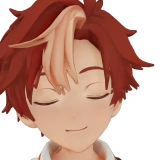 Anime Streetwear Boy’s 3D avatar with eyes closed