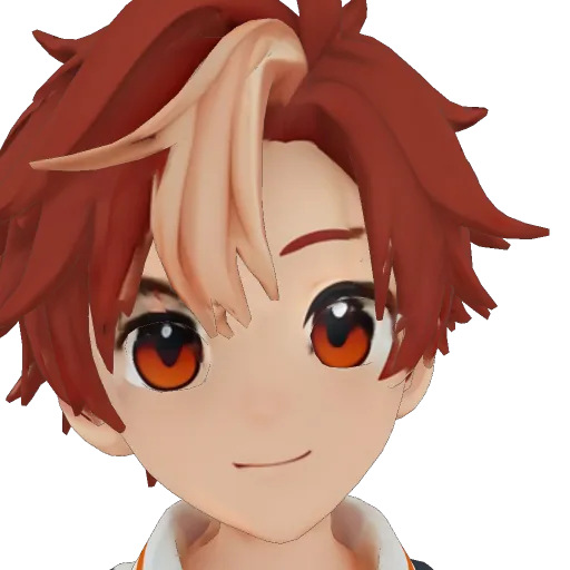 Close-up of Anime Streetwear Boy’s generated 3D face