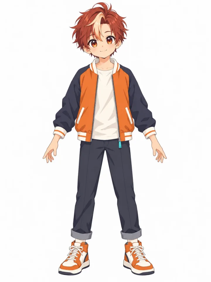 Original character reference for Anime Streetwear Boy