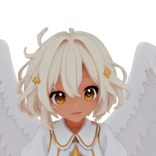 Close-up of Winged Angel’s generated 3D face